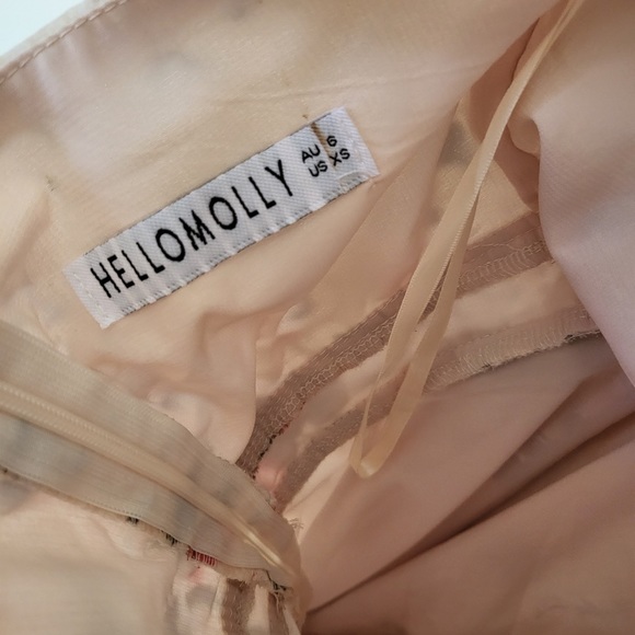 Floral Blush Halter Tie Midi Dress - Picture 5 of 7